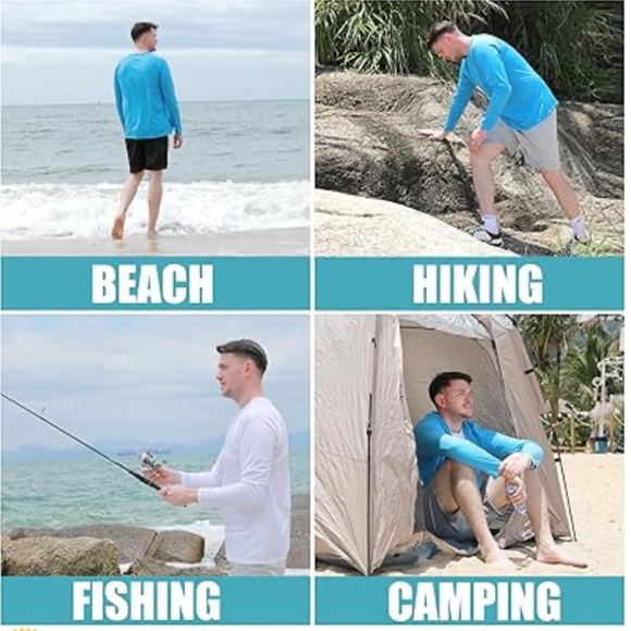 Shuanghu Black Spf50 Long sleeve men's Top - Picture 9 of 13